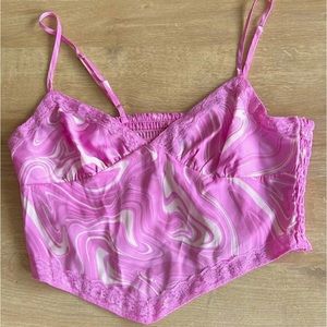 Pink and white wild fable tank